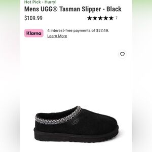 Mens UGG® Tasman Slipper - Black